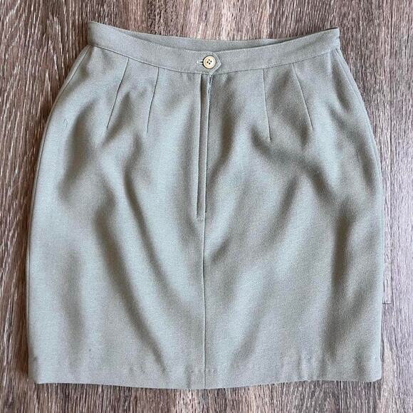 VTG 90S GREY-GREEN MINI SKIRT - Picture 6 of 6
